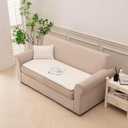 Quilted Loveseat Cover Non Slip, Flannel Sofa Protector for Pets, Machine Washable Couch Slipcover, 24/47/54/67/78 in (White, Sofa 67"x24")