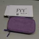 FYY Travel Cable Organizer Pouch Electronic Accessories Carry Case Portable Waterproof Double Layers All-in-One Storage Bag for Cord, Charger, Phone, Earphone Dark Purple