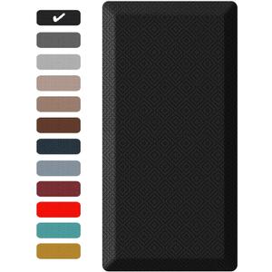 Ophanie Kitchen Mats for Floor, 3/4 inch Thick, 20x32 Anti Fatigue Cushioned Mat, Kitchen Rugs, Waterproof, Comfort Ergonomic Standing Mat for Office, Home, Sink, Black Non-Slip Ridged Bottom
