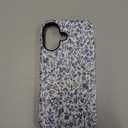 Magnetic for iPhone 16 Case Cute Floral Flowers Phone Case, Shockproof Slim TPU and Hard PC Protective Phone Cover Compatible with MagSafe Designed for Women Girls, Blue