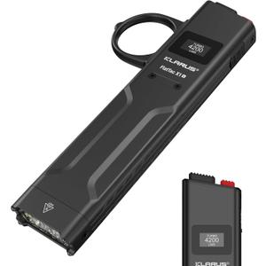 klarus FlatTac X1 Tactical Flashlight 4200 Lumens EDC, Slim USB-C Rechargeable, IPX6 Waterproof with OLED Display/Tactical Dual Switch/Pocket Clip, Compact Flat Design for Outdoor & Daily Carry