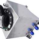 2.5 Gallon 9.5L Fuel Cell Tank Aluminum Polished Racing Street Drift Strip Fuel Cell Tank with Level Sender