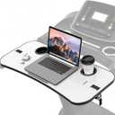 Treadmill Desk Attachment 36 Inches Tread Tray Workstation, Laptop Stand Holder for Notebooks, Tablets, Phone,Cup,Ergonomic Platform with Cooling Holes & Edge Protector (White)