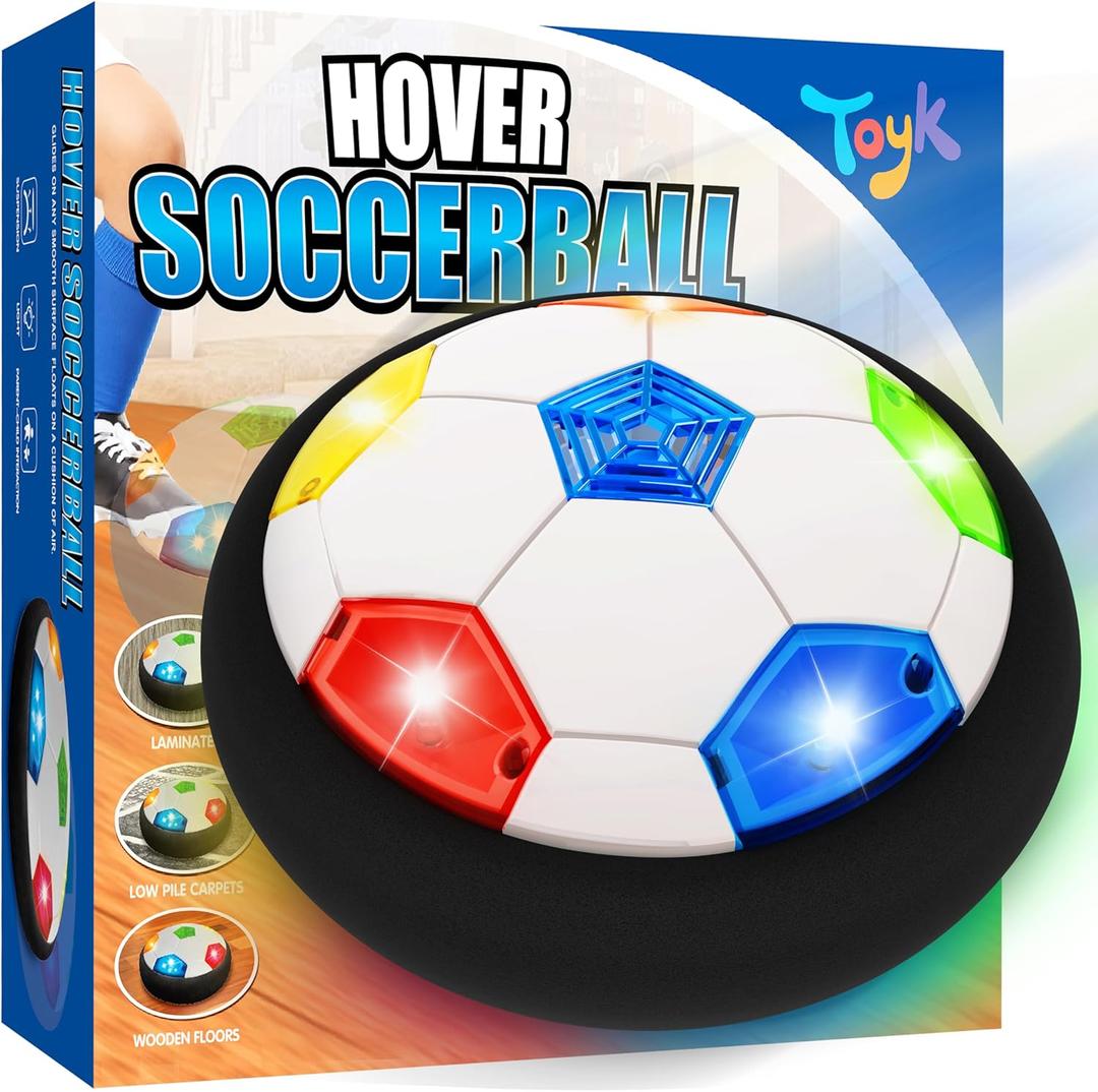 Hover Soccer Ball for Kids, Light-Up Soccers Ball Boys Toys, Kids Training Hover Balls Indoor Toy Games, Birthday Gifts for Kid Age 4, 5, 6, 7, 8-10 Year Old Boy - Soccer (Multicolor)