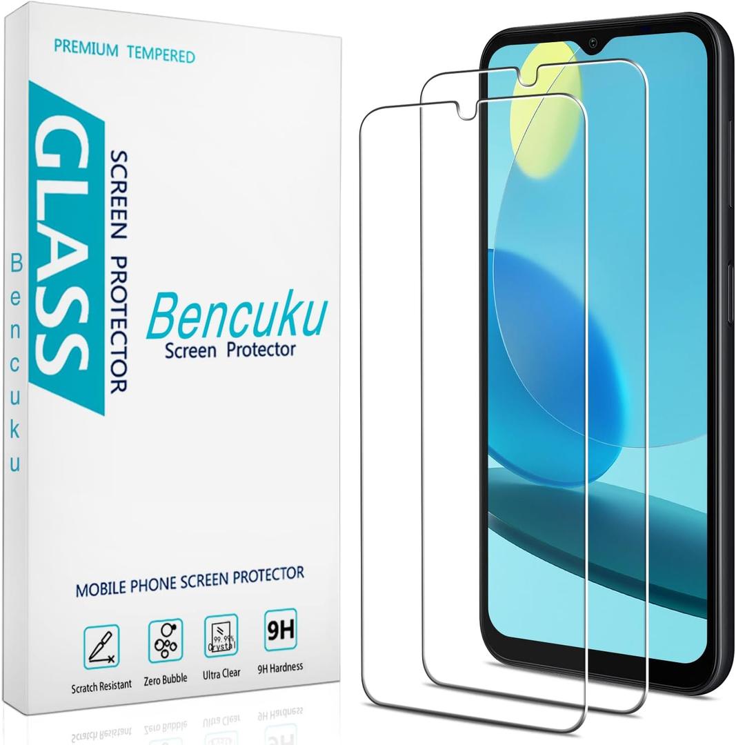 (2 Pack) Designed for Samsung Galaxy A14 5G Tempered Glass Screen Protector, Anti Scratch, Bubble Free (Clear)