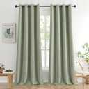 MIULEE Blackout Curtains 96 Inches Long for Bedroom Living Room Thermal Insulated Room Darkening Grommet Top Solid Light Blocking Drapery Set of 2 Window Panels Sage Green