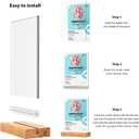 Acrylic Sign Holder with Wood Base 8.5x11 Inch Vertical and Slant Displays (2 Pack 8.5*11")