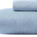 Nautica - Twin/Twin XL Bed Sheets, Deep Pocket Fitted Sheet and Pillowcase Set, Casual Bedding Set, Dorm Essentials (Herringbone Coastal Blue)