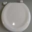 KOHLER Stonewood Quiet-Close, Round Toilet Seat Soft Close, Durable Wood, Easy Installation, Universal Fit, Home Essentials, White Finish, K-20467-0