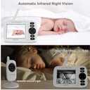 Baby Monitor with Camera and Audio, 3.2'' IPS Portable Baby Monitor No WiFi with 1000ft Long Range, Remote Pan-Tilt Video Baby Monitor, Infrared Night Vision, ECO Mode, Powerful Battery