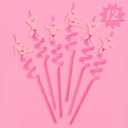 2 x xo, Fetti Bachelorette Party Pink Reusable Straw Set - 12 pc | Male Dancer Stripper Bach Party Decoration, Bridal Shower Supplies, Bridesmaid Favor, Bride to Be Gift, Engagement Drinkware (9 Inches)