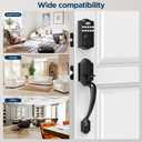 Keyless Entry Door Lock Handle Set, Smart Locks for Front Door Electronic Keypad Deadbolt with Lever Handle Custom User Codes Advanced Security & Easy Installation Aluminum Auto Lock