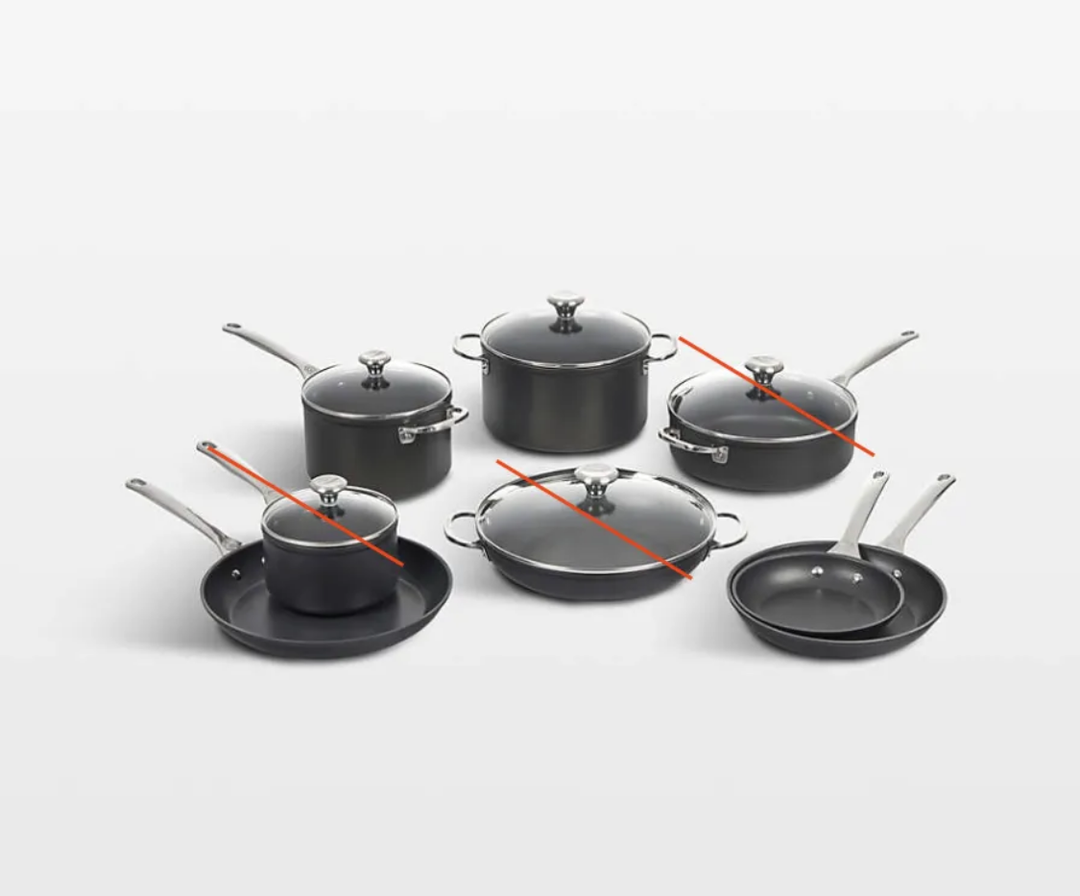 Le Creuset Tri-Ply Stainless Steel 12 pc. Cookware Set