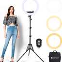 Ring Light with Tripod Stand, Yesker 14 Inch LED Ringlight Kit with Phone Holder Adjustable Color Temperature Circle Lighting, Led Photo Beauty Ring Lights for Camera for Vlog, Makeup, Video Shooting
