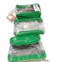 3 x clear transparent travel cosmetic pouch featuring
