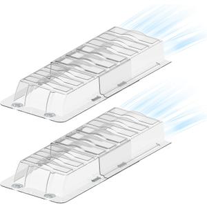 Sideways Magnetic Vent Extender for Under Furniture, Floor Resiter Vent Deflector Fits Vents 3" - 6" Wide (2PCS)