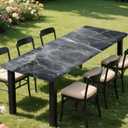 Rectangle Table Cloth with Elastic Edge Waterproof Stain-Resistant Wipeable Fitted Table Cover Fits 4 Foot Tables for Dining, Camping, Outdoor, 48" x 24"