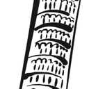 Design With Vinyl Home Wall Decals - Italian Torre Pendente di Pisa Removable Wall Sticker Home Decoration - Size: 20 in x 38 in (Black)