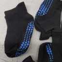 HYCLES Toddler Grip Ankle Socks, Non Slip Baby Sock Anti-Slip Kid Socks for Boys Girls 1-7 Years (1-3T, black)