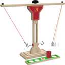 Wild Sports NCAA Wooden Ring Swing Battle - Head-to-Head Ring Toss Hook & Ring Game for College Football Fans