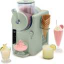 GreenPan Frost Ice Cream Maker & Slushie Machine, Soft Serve, Sorbet, Margaritas, Milkshakes, Frozen Yogurt, No Pre-Freezing, Ready in 15 Mins, 6 Modes, 7 Textures, Self-Cleaning, Family Size, Green