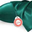 Bedsure Satin Pillowcase 2 Pack Similar to Silk Pillow Cases Standard Size, Pillow Case with Envelope Closure,Green Home Decor Gifts for Women Men, Dark Green, 20x26 Inches, 2 pcs