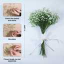 15 Pack Real Touch Artificial Baby's Breath Flowers - 21" Bendable Stems for Wedding Bouquets, Home Centerpieces & Outdoor Decor (Waterproof, Dustproof, White)