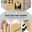 Cat Wall Scratcher Mat, Anti Cats Scratch Furniture Couch Carpet Corner Protector for Indoor, Trimmable Cat Scratching Pad Board Sofa Replacement Deterrent from Cats Claws (Khaki, 78.7x15.8In)