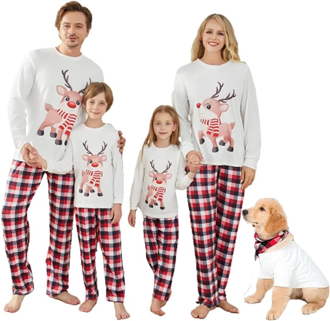 Christma Pajama Family Christmas Pjs Matching Sets (Small, D-020)