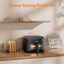 Air Fryer 8-in-1, 4.5Qt Air Fryer, Space-Saving & Compact with DC Motor, Fast & Crispy Cooking, Adjustable Fan Speed, 95% Less Oil for Healthy Family Meals, Dishwasher Safe