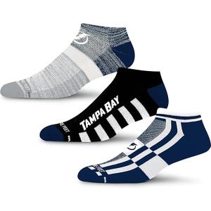 For Bare Feet NHL Unisex Stripe Stack 3 Pack (Large, Team Color)