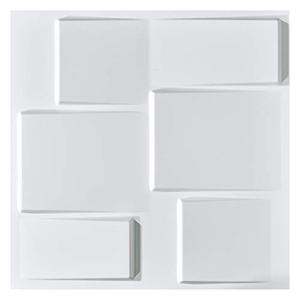 Art3d 19.7" x 19.7" (Pack of 12) Wall Panel Rectangle, White