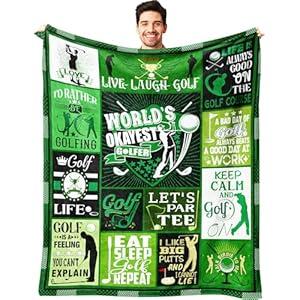 Golf Gifts for Men Blanket Ultra Soft Flannel Golfer Throw Blanket for Golf Lover Golfing Gifts Stuff 50"x40" 