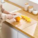 Clear Acrylic Cutting Board, 17.7x13.7 Inch with Counter Lip, Non Slip for Kitchen Utensils, 2 pieces