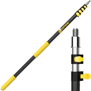 5-18 FT Long Telescopic Extension Pole, Multi-Purpose Aluminum Alloy Telescoping Rod with Universal Twist-on Metal Tip Flip-Lock Design, for Painting Cobweb Dusting, Window Cleaning, Christmas Lights