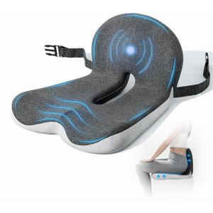 Truck Driver Seat Cushion, Memory Foam L-Shaped Ergonomic Cushion for Office Chairs, Comfort & Support for Long Sitting