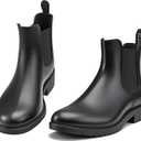 Ankle Rain Boots for Women, Elastic Slip-On Waterproof Chelsea Boots with Anti-Slip Rubber Sole, Lightweight Short Rain Boots