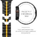 CHANCHY Stainless Steel Band for Apple Watch Band Apple Watch Ultra 3/2/1 Band 49mm, Series 11/10 46mm, 9/8/7 45mm, SE3/SE2/SE 6/5/4 44mm, 3/2/1 42mm, Metal Strap with Folding Clasp for Men, Titanium (Black/Gold)