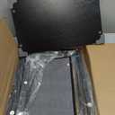 Vantic C Shaped End Table, Small Side Table for Couch and Recliner, Slide Under Sofa Tray Desk with Storage Bag for Living Room and Bedroom, Black