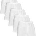 Fruit of the Loom mens Men's Tag Free Woven Boxer Shorts, Relaxed Fit, Moisture Wicking, Assorted Color Multipacks (Large, White)