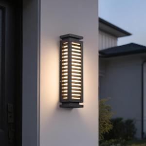 MVBT 20" Outdoor Wall Light Hard Wired, AC100-240V Modern Wall Sconce, Waterproof Outdoor House Lights, 3000K LED Exterior Lighting Fixture Wall Mount Lamp for Front Porch Outside Garage Patio, 1 Pack