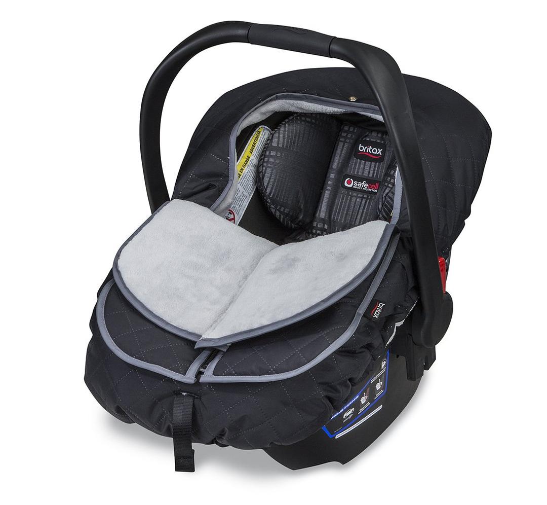 Britax B-Warm Insulated Infant Car Seat Cover, Machine Washable, Polar Mist