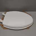 Mayfair Cassel Slow Close Toilet Seat, Easy Clean, Non Slip Premium Wood Seat, Easy Install, Made in USA, Elongated, White