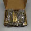 Haidms 30 Pack | 4 Inch Gold Cabinet Handles Brushed Gold Drawer Pulls Stainless Steel Cabinet Hardware Square Bar Modern Cabinet Handles for Kitchen Bathroom Cupboard