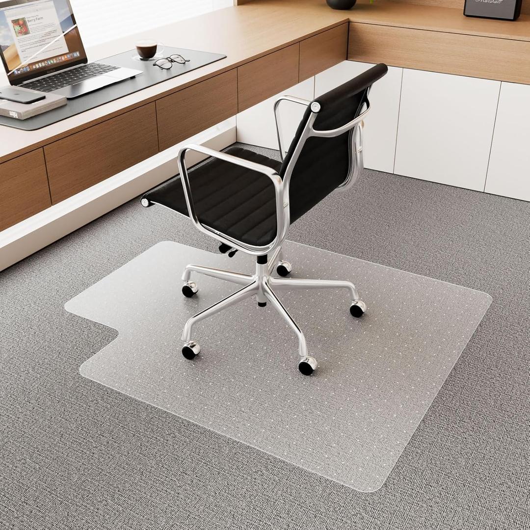 Studded Carpet Chair Mat, 48 x 36 Heavy Duty Office Desk Chair Mat for Carpet