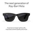 Ray-Ban Meta (Gen 2), Wayfarer, Matte Black | Smart AI Glasses for Men, Women — 2X Battery Life — 3K HD Resolution — 12 MP Ultra-Wide Camera, Audio, Video — Polarized Gradient Graphite Lenses, Standard