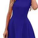 PRETTYGARDEN Summer Dresses for Women 2026 Elegant Classy Spring A Line Business Casual Work Graduation Cocktail Short Dress (Blue, XL)