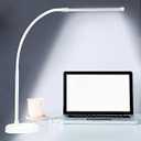 CIVHOM LED Desk Lamp, Swing Arm Architect Task Lamp with Long Flexible Gooseneck, Heavy Base, 3 Color Modes, 10 Brightness Levels, and USB Adapter, Desk Light for Home/ Office/ Drafting/ Reading