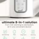 Bottle Warmer, GROWNSY 8-in-1 Fast Baby Milk Warmer with Timer for Breastmilk or Formula, Accurate Temperature Control, with Defrost, Sterili-zing, Keep, Heat Baby Food Jars Function (Gray)