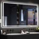 Ratsamee 72x40 Inch LED Bathroom Mirror with Frontlit & BacklitIndependent Control, Lighted Mirror for Bathroom Wall with 3-Color Dimmable & Anti-Fog, Vanity Mirror with Lights